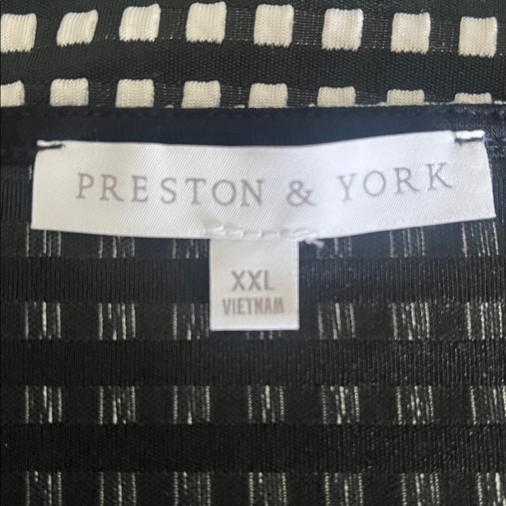 Preston & York Black and White Patterned Short Sleeve Dress - Size XXL - Picture 5 of 5